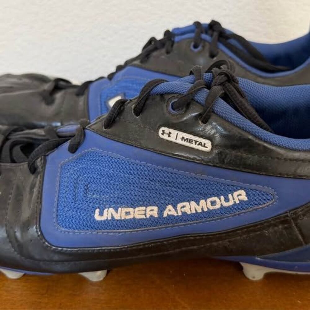 Under Armour Men’s Baseball Cleats Shoes Size 12.5 Black Blue